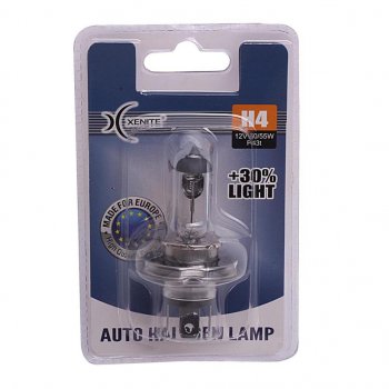 277 р. Лампа 12V H4 6055W P43t +30% 3200К блистер (1шт.) XENITE XENITE 1007089  с доставкой в г. Пермь. Увеличить фотографию 2