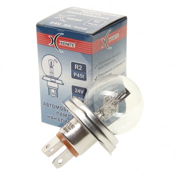 97 р. Лампа 24V R2 5550W P45t 3200К Standard XENITE XENITE 1007097  с доставкой в г. Пермь. Увеличить фотографию 1