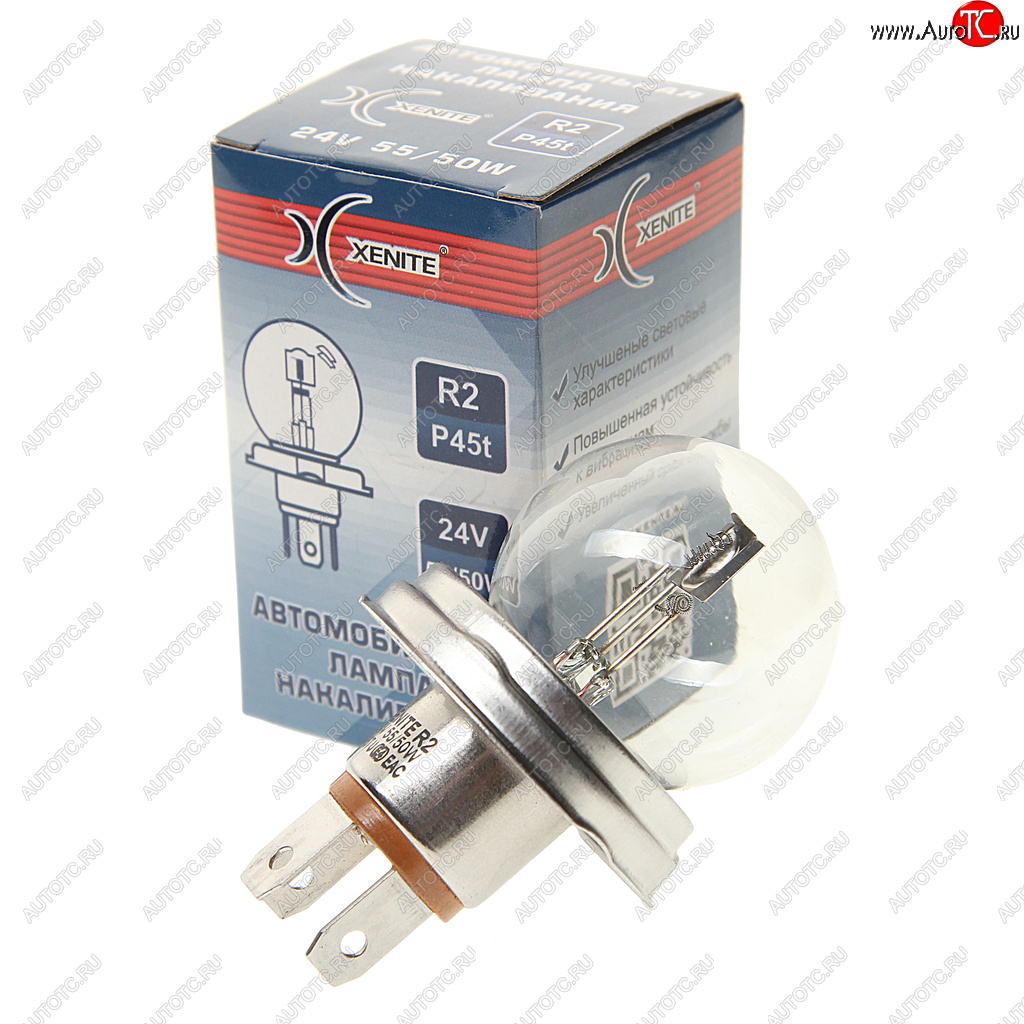 97 р. Лампа 24V R2 5550W P45t 3200К Standard XENITE XENITE 1007097  с доставкой в г. Пермь