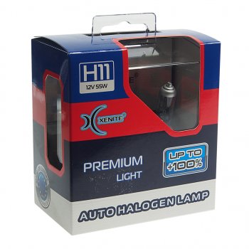 1 199 р. Лампа 12V H11 55W PGJ19-2 +100% 3600К бокс (2шт.) Premium XENITE XENITE 1007118  с доставкой в г. Пермь. Увеличить фотографию 2