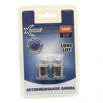 128 р. Лампа 12V R10W BA15s 3200К блистер (2шт.) Long Life XENITE XENITE 1007123  с доставкой в г. Пермь. Увеличить фотографию 1