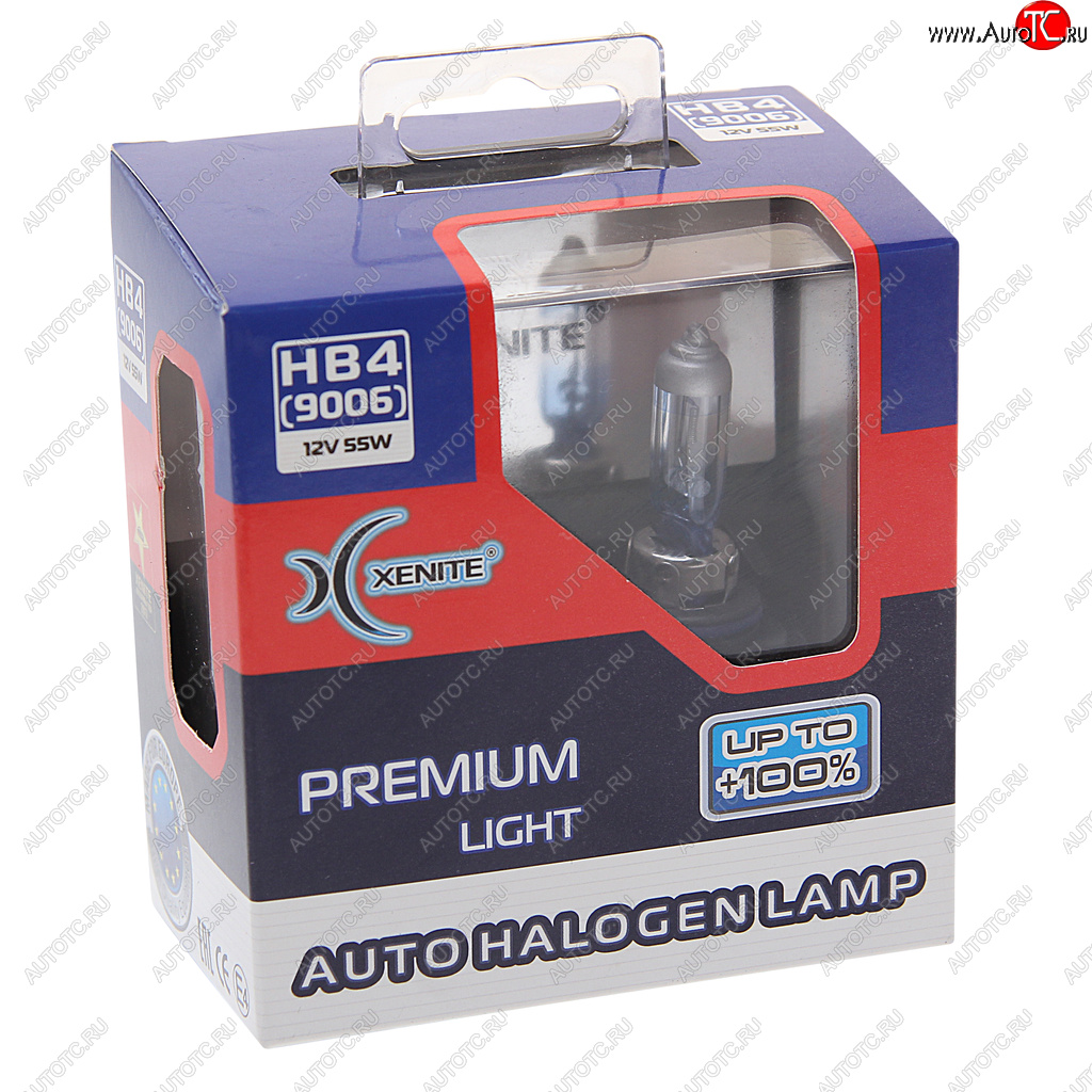 1 039 р. Лампа 12V HB4(9006) 55W P22d +100% 3600К бокс (2шт.) Premium XENITE XENITE 1007139  с доставкой в г. Пермь