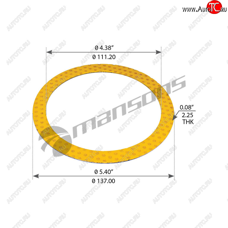 11 р. Шайба SCANIA P,R series упорная MANSONS MANSONS 100.722.2  с доставкой в г. Пермь