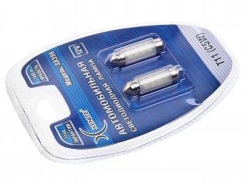 234 р. Лампа светодиодная 12V C5W SV8.5-8 блистер (2шт.) XENITE XENITE 1009325  с доставкой в г. Пермь. Увеличить фотографию 2