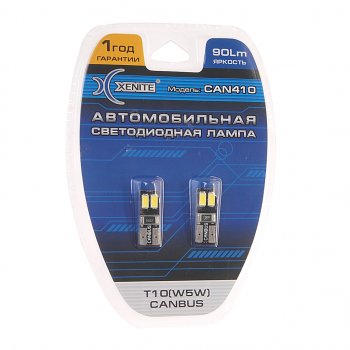 299 р. Лампа светодиодная 12V W5W T10W W2.1х9.5d бесцокольная блистер (2шт.) XENITE XENITE 1009380  с доставкой в г. Пермь. Увеличить фотографию 1