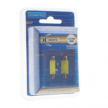 549 р. Лампа светодиодная 12V C5W SV8.5-8 36мм двухцокольная блистер XENITE XENITE 1009442  с доставкой в г. Пермь. Увеличить фотографию 1