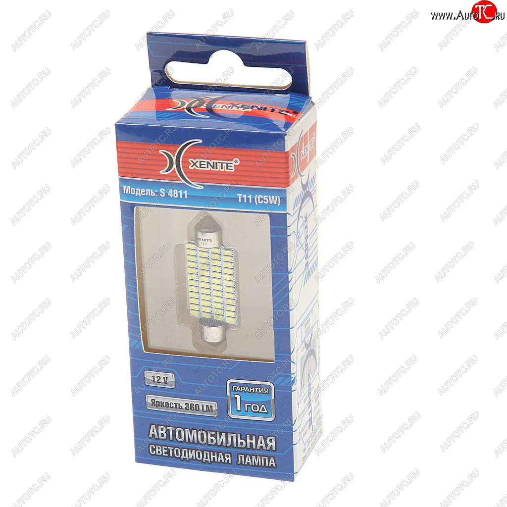 285 р. Лампа светодиодная 12V C5W SV8.5-8 двухцокольная блистер (1шт.) XENITE XENITE 1009546  с доставкой в г. Пермь