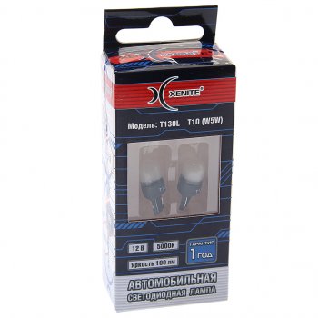 198 р. Лампа светодиодная 12V W5W W 2.1х9.5d блистер (2шт.) XENITE XENITE 1009571  с доставкой в г. Пермь. Увеличить фотографию 1