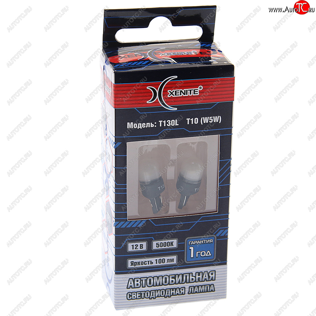 198 р. Лампа светодиодная 12V W5W W 2.1х9.5d блистер (2шт.) XENITE XENITE 1009571  с доставкой в г. Пермь