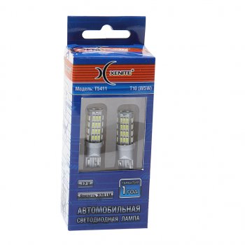 559 р. Лампа светодиодная 12V W5W W2.1х9.5d блистер (2шт.) XENITE XENITE 1009580  с доставкой в г. Пермь. Увеличить фотографию 1