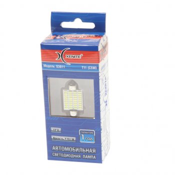 234 р. Лампа светодиодная 12V C5W SV8.5-8 двухцокольная блистер (1шт.) XENITE XENITE 1009581  с доставкой в г. Пермь. Увеличить фотографию 1
