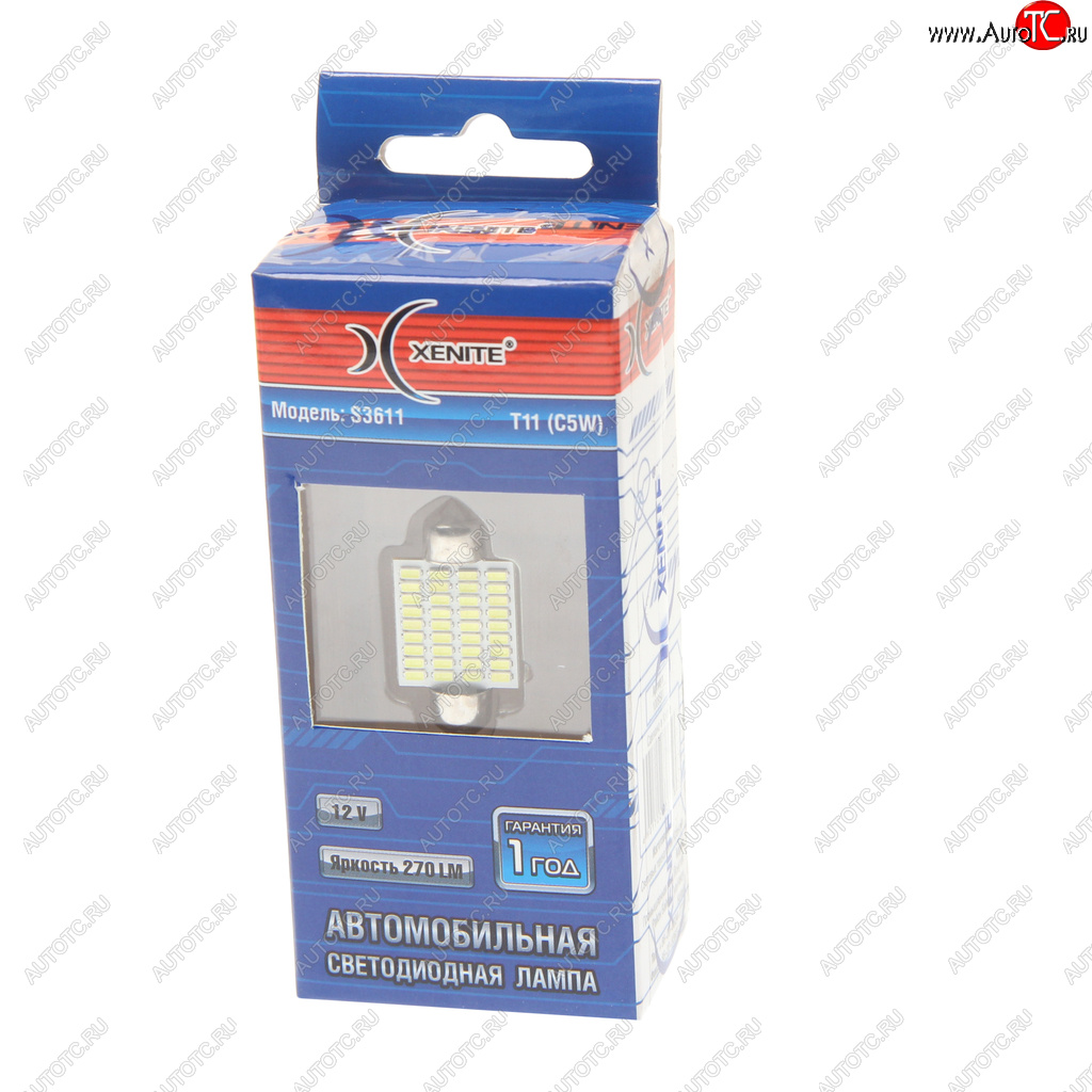 234 р. Лампа светодиодная 12V C5W SV8.5-8 двухцокольная блистер (1шт.) XENITE XENITE 1009581  с доставкой в г. Пермь