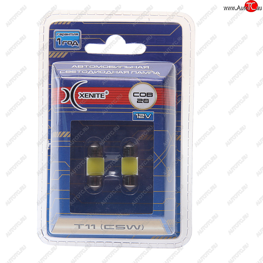 539 р. Лампа светодиодная 12V C5W SV8.5-8 двухцокольная блистер (2шт.) XENITE XENITE 1009582  с доставкой в г. Пермь