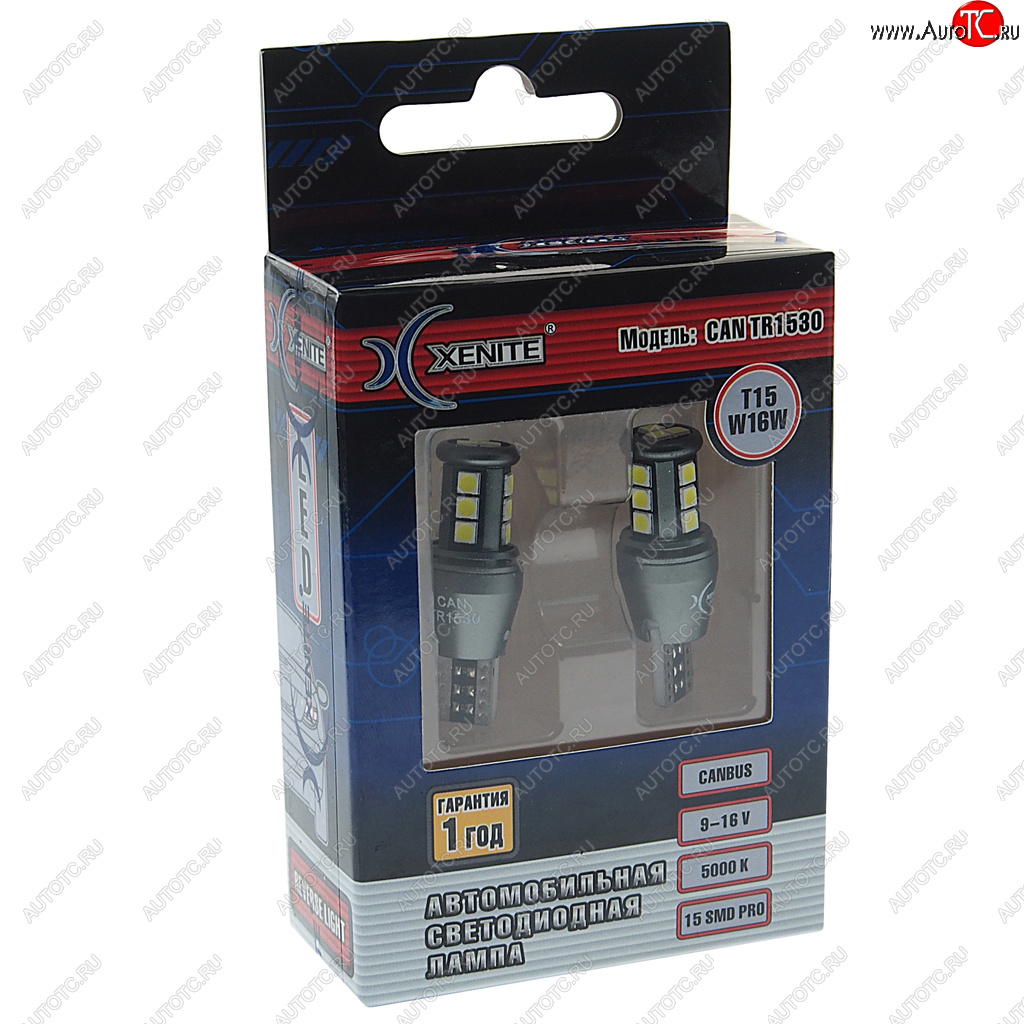 1 029 р. Лампа светодиодная 12V W16W W2.1x9.5d 420Lm блистер (2шт.) XENITE XENITE 1009610  с доставкой в г. Пермь