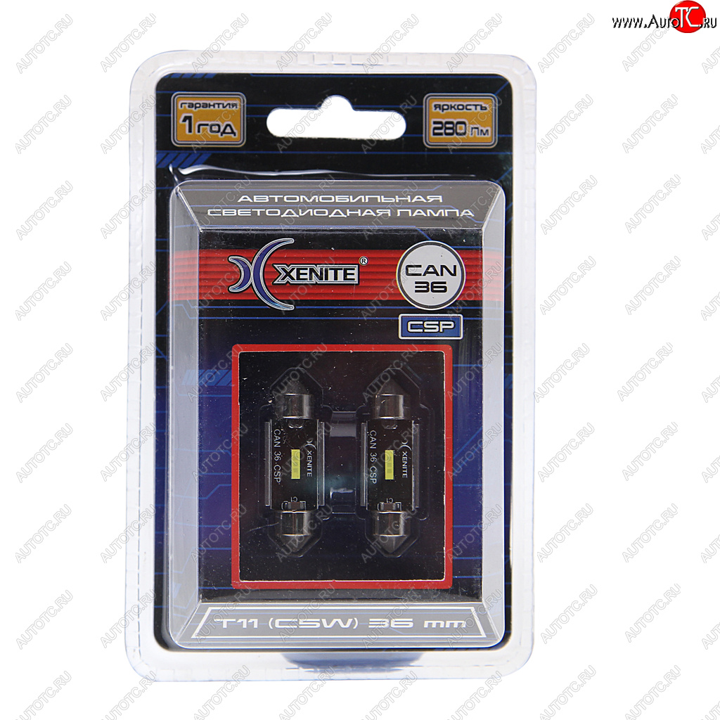 629 р. Лампа светодиодная 12V C5W SV8.5-8 36мм двухцокольная блистер (2шт.) XENITE XENITE 1009616  с доставкой в г. Пермь