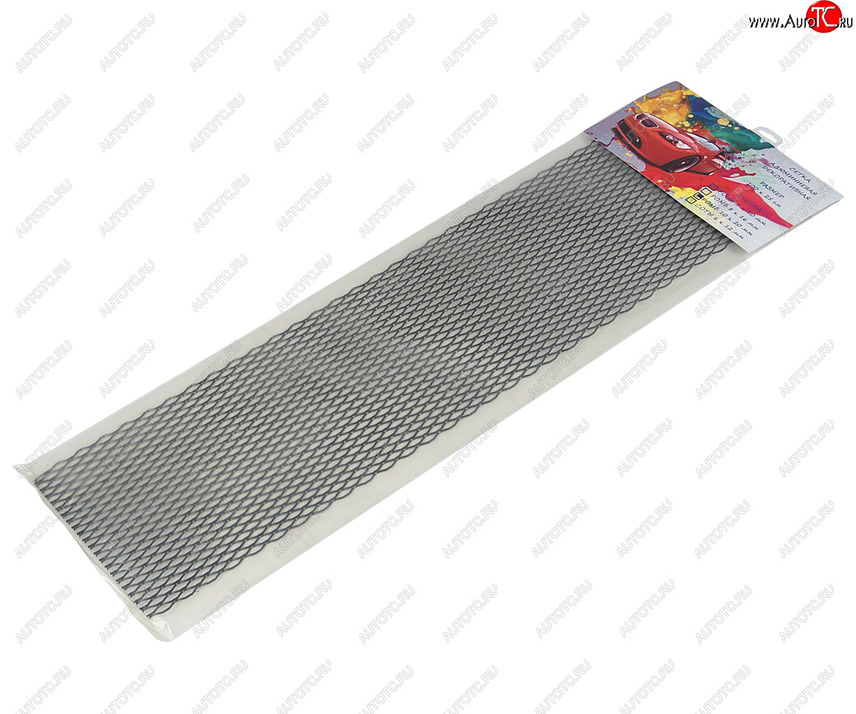 589 р. Решетка радиатора сетка (черная) крупная 100х25см (ромб 10х20мм) GRILLE TUNING GRILLE TUNING 100х25 (ромб 10х20) black  с доставкой в г. Пермь