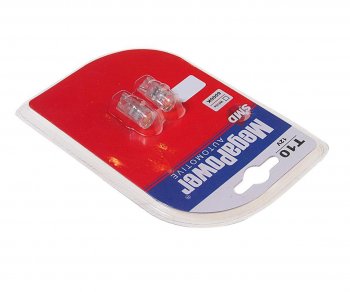 319 р. Лампа светодиодная 12V W5W T10 W2.1x9.5d 6000K 3 LED блистер (2шт.) MEGAPOWER MEGAPOWER-AUTOMOTIVE 10103w-2бл  с доставкой в г. Пермь. Увеличить фотографию 2