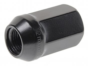 72 р. Гайка колеса М12х1.25х35 конус закрытая ключ 19мм черная RACING RACING 101081  с доставкой в г. Пермь. Увеличить фотографию 2