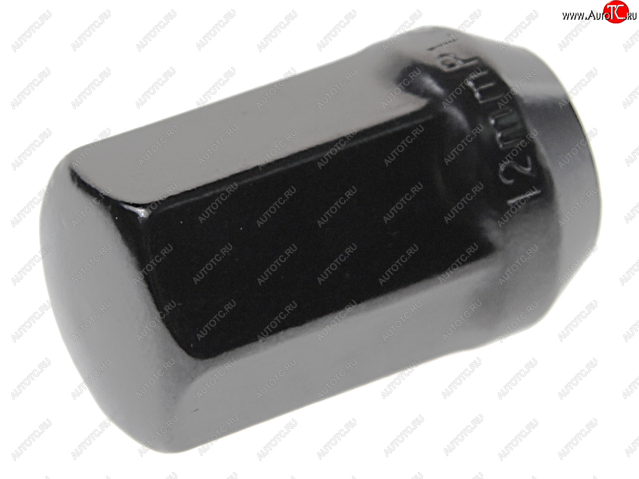 72 р. Гайка колеса М12х1.25х35 конус закрытая ключ 19мм черная RACING RACING 101081  с доставкой в г. Пермь