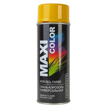 439 р. Краска желтая аэрозоль 400мл MAXI COLOR MAXI COLOR 1021mx  с доставкой в г. Пермь. Увеличить фотографию 1