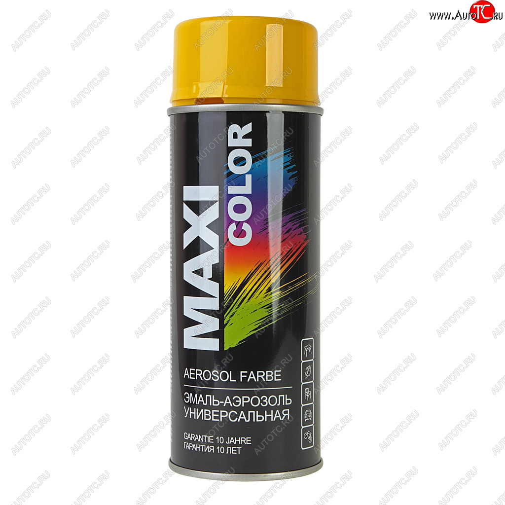 439 р. Краска желтая аэрозоль 400мл MAXI COLOR MAXI COLOR 1021mx  с доставкой в г. Пермь