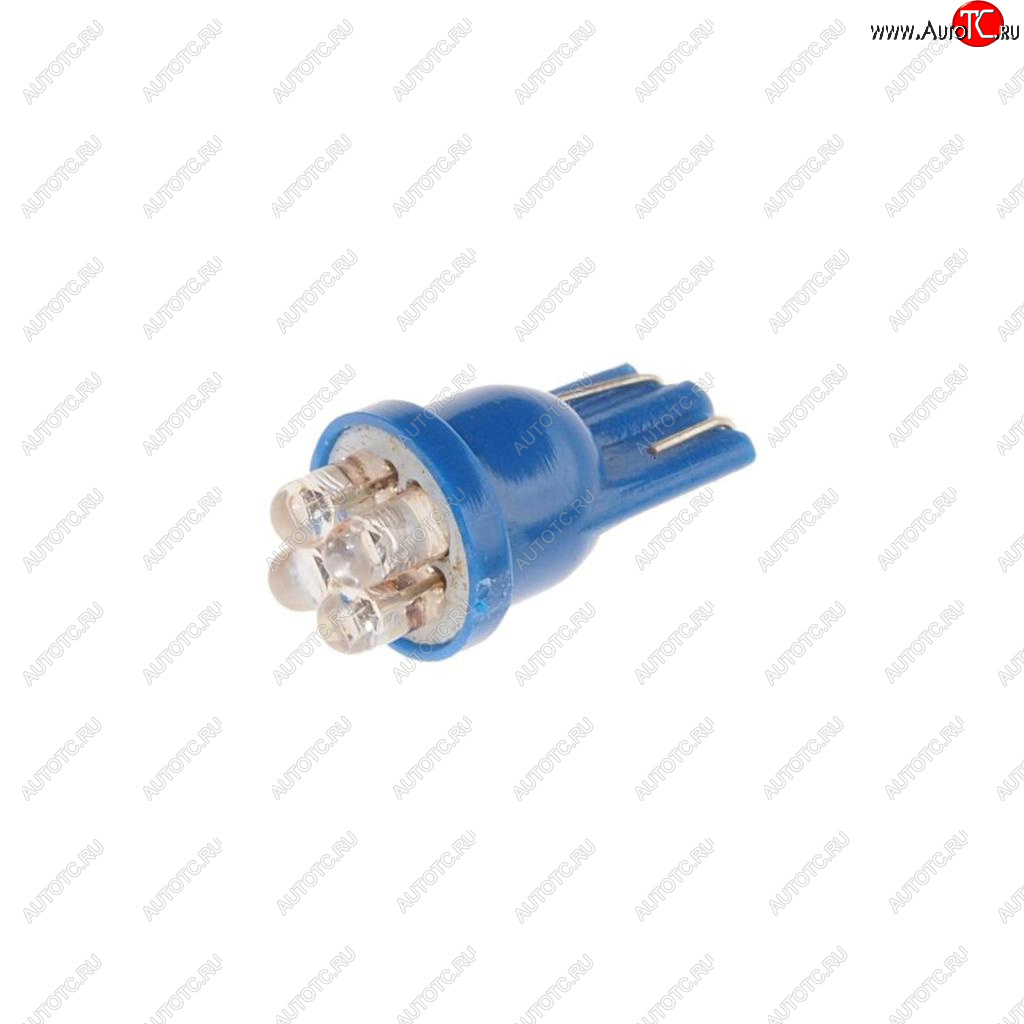 19 р. Лампа светодиодная 12V W5W T10 W2.1x9.5d 4 LED Blue MEGAPOWER MEGAPOWER-AUTOMOTIVE 10313b  с доставкой в г. Пермь