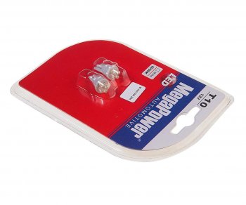 95 р. Лампа светодиодная 12V W5W T10 W2.1x9.5d 6000K 4 LED блистер (2шт.) MEGAPOWER MEGAPOWER-AUTOMOTIVE 10313w-2бл  с доставкой в г. Пермь. Увеличить фотографию 2