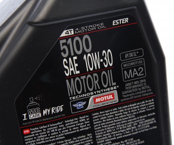 4 199 р. Масло моторное для 4-х тактных двигателей 5100 4T 10W30 псинт.4л MOTUL MOTUL 104063  с доставкой в г. Пермь. Увеличить фотографию 2
