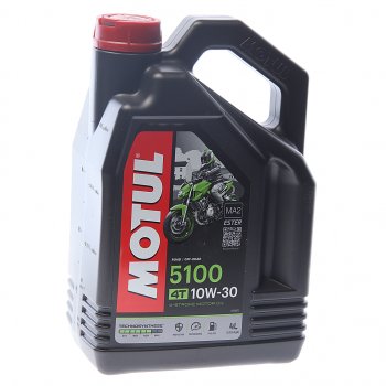 4 199 р. Масло моторное для 4-х тактных двигателей 5100 4T 10W30 псинт.4л MOTUL MOTUL 104063  с доставкой в г. Пермь. Увеличить фотографию 1