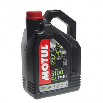 4 949 р. Масло моторное для 4-х тактных двигателей 5100 4T 15W50 синт.4л MOTUL MOTUL 104083  с доставкой в г. Пермь. Увеличить фотографию 1