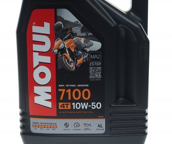 7 899 р. Масло моторное для 4-х тактных двигателей 7100 ESTER 4T 10W50 синт.4л MOTUL MOTUL 104098  с доставкой в г. Пермь. Увеличить фотографию 2
