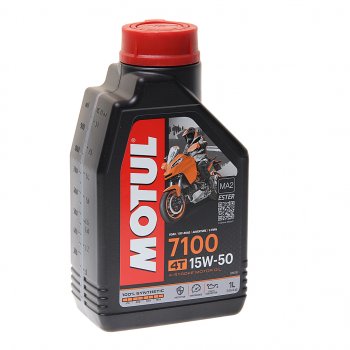 1 989 р. Масло моторное для 4-х тактных двигателей 7100 4T 15W50 синт.1л MOTUL MOTUL 104298  с доставкой в г. Пермь. Увеличить фотографию 1