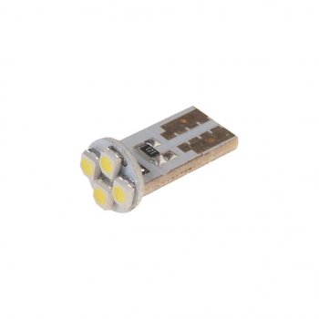 31 р. Лампа светодиодная 12V W5W T10 W2.1x9.5d 6000K 4 LED MEGAPOWER MEGAPOWER-AUTOMOTIVE 10513w  с доставкой в г. Пермь. Увеличить фотографию 2