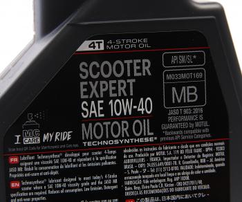 1 279 р. Масло моторное для 4-х тактных двигателей SCOOTER EXPERT 4T 10W40 MB псинт.1л MOTUL MOTUL 105935  с доставкой в г. Пермь. Увеличить фотографию 2