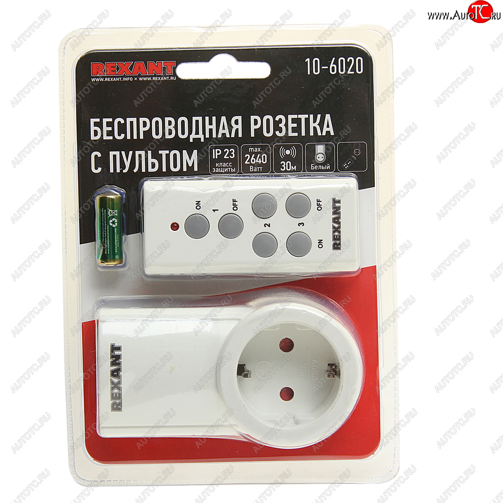 1 399 р. Розетка радиоуправляемая c пультом RX-001 REXANT REXANT 10-6020  с доставкой в г. Пермь