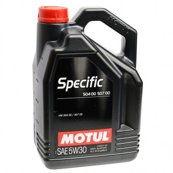 7 449 р. Масло моторное SPECIFIC VW 5040050700 5W30 синт.5л MOTUL MOTUL 106375  с доставкой в г. Пермь. Увеличить фотографию 1