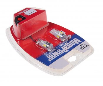739 р. Лампа светодиодная 12V W5W T10 W2.1x9.5d 6000K 6 LED с тестером блистер (2шт.) MEGAPOWER MEGAPOWER-AUTOMOTIVE 10814w-2блт  с доставкой в г. Пермь. Увеличить фотографию 2