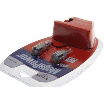 479 р. Лампа светодиодная 12V W5W T10 W2.1x9.5d 6000K с тестером блистер (2шт.) MEGAPOWER MEGAPOWER-AUTOMOTIVE 10916w-2блт  с доставкой в г. Пермь. Увеличить фотографию 2