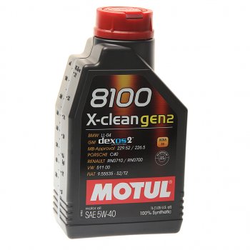 1 379 р. Масло моторное 8100 X-CLEAN GEN2 5W40 синт.1л MOTUL MOTUL 109761 MOTUL 109761  с доставкой в г. Пермь. Увеличить фотографию 1