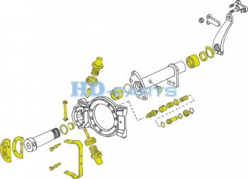 17 999 р. Ремкомплект суппорта Z-CAM VOLVO FH,FM левогоправого (полный комплект) HD-PARTS HD-PARTS 110050  с доставкой в г. Пермь. Увеличить фотографию 9