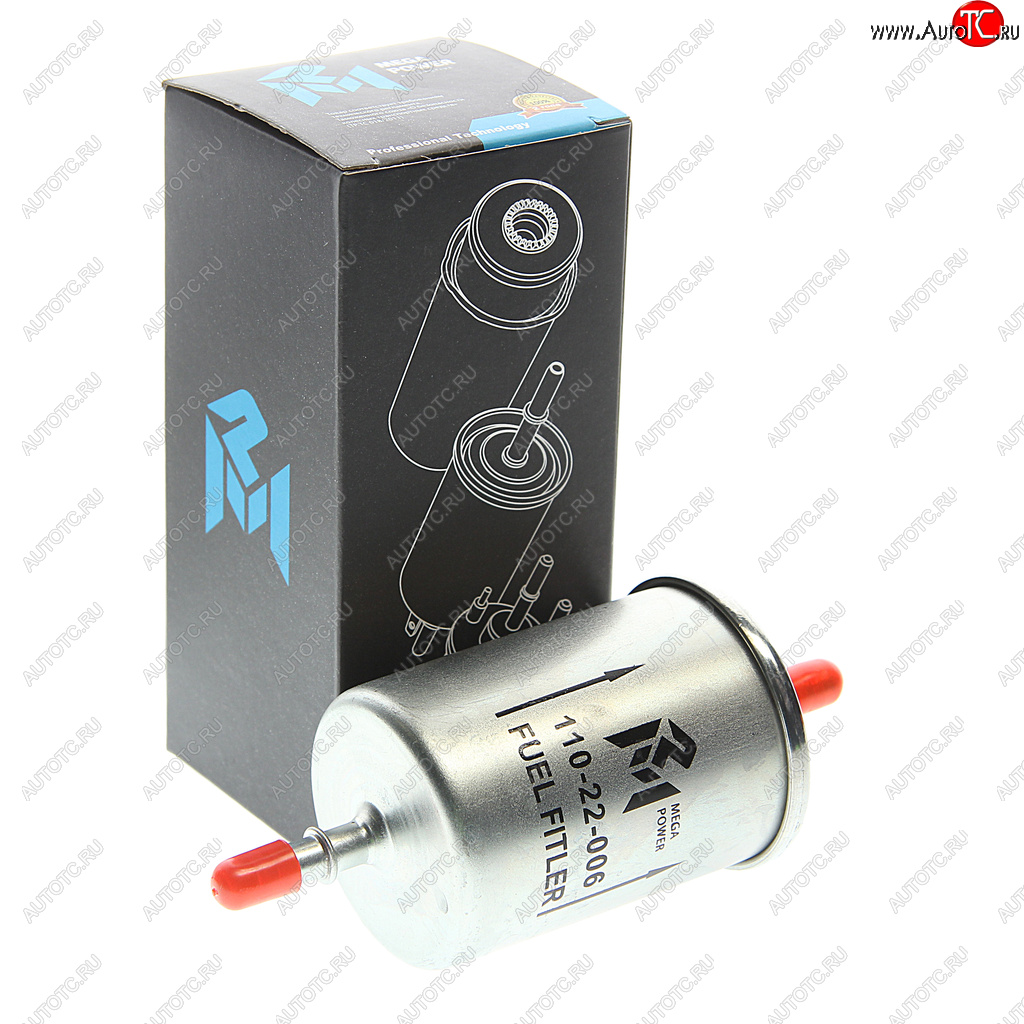 198 р. Фильтр топливный RENAULT Logan,Kangoo,Symbol,Megane NISSAN Qashqai (06-13) (1.5 DCI) MEGAPOWER MEGAPOWER 110-22-006  с доставкой в г. Пермь
