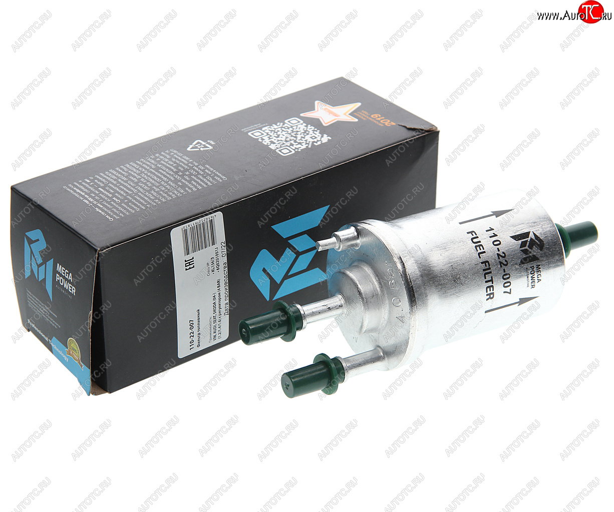 819 р. Фильтр топливный VW AUDI SEAT SKODA (04-) (1.21.41.6) с регулятором (4 BAR) MEGAPOWER MEGAPOWER 110-22-007  с доставкой в г. Пермь