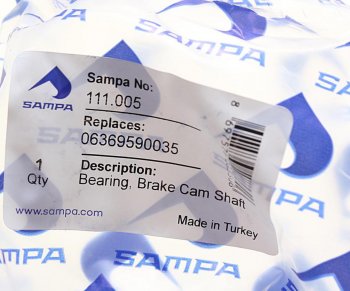 699 р. Втулка MAN F90,F2000,TGA вала тормозного (42x62x20-25мм) SAMPA SAMPA 111.005  с доставкой в г. Пермь. Увеличить фотографию 3