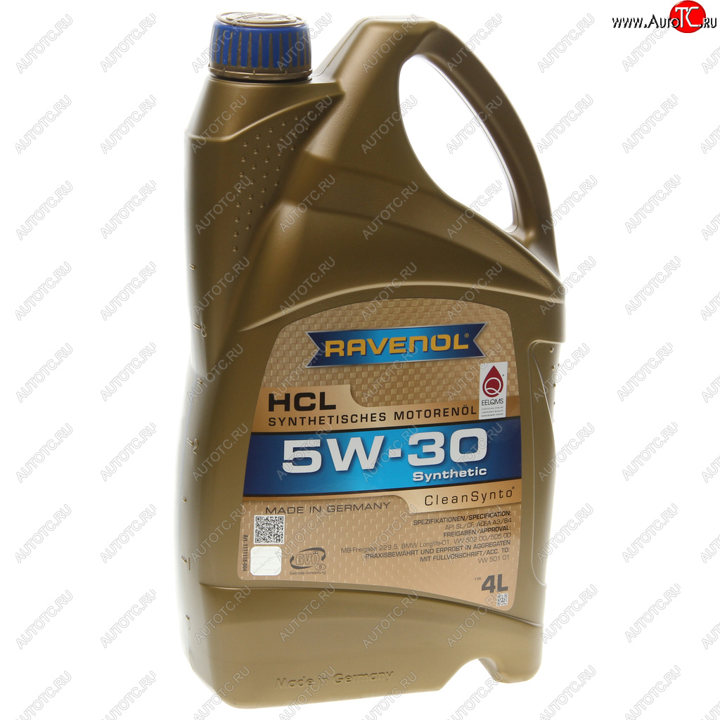 6 099 р. Масло моторное HCL 5W30 синт.4л RAVENOL RAVENOL 1111118-004  с доставкой в г. Пермь