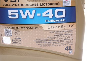 8 349 р. Масло моторное VSI 5W40 синт.4л RAVENOL RAVENOL 1111130-004  с доставкой в г. Пермь. Увеличить фотографию 2