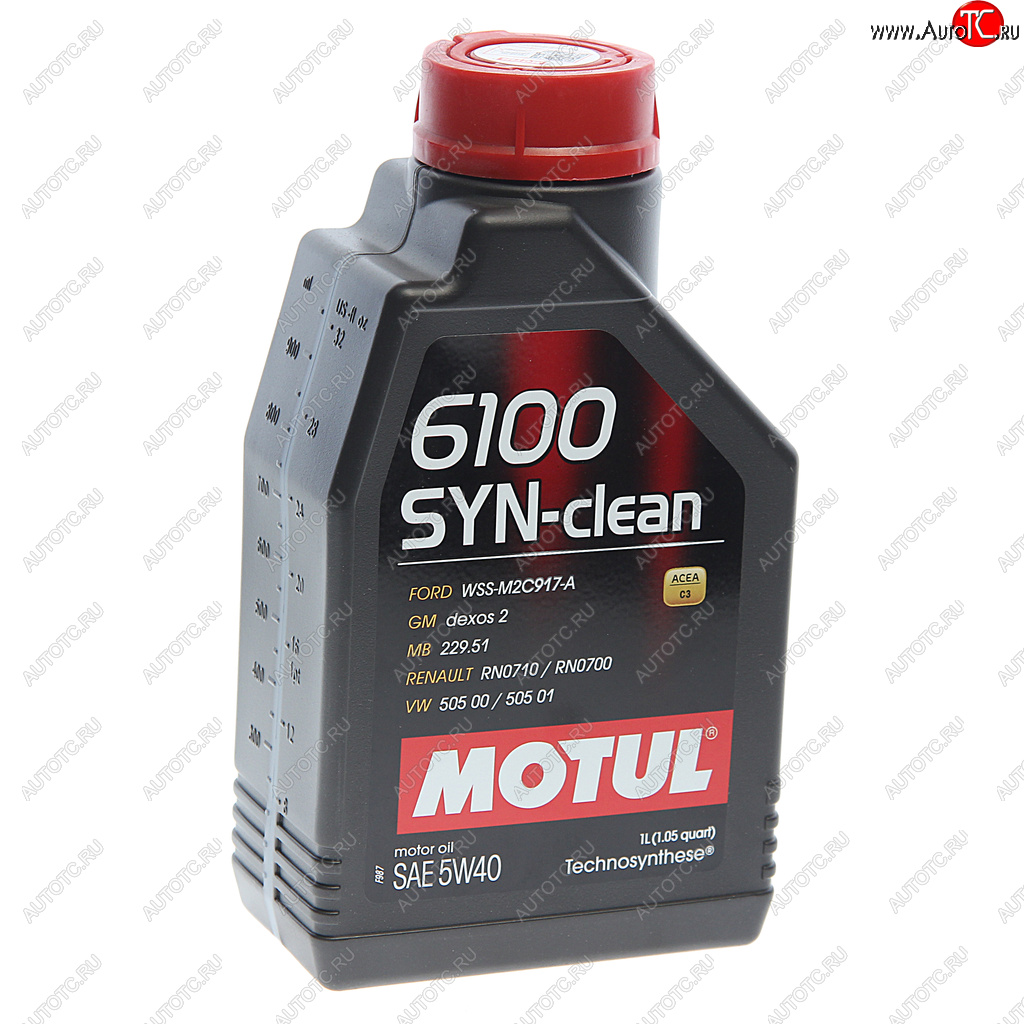 1 159 р. Масло моторное 6100 SYN-CLEAN 5W40 псинт.1л MOTUL MOTUL 111691  с доставкой в г. Пермь