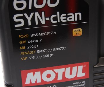 4 199 р. Масло моторное 6100 SYN-CLEAN 5W40 псинт.4л MOTUL MOTUL 111863  с доставкой в г. Пермь. Увеличить фотографию 2