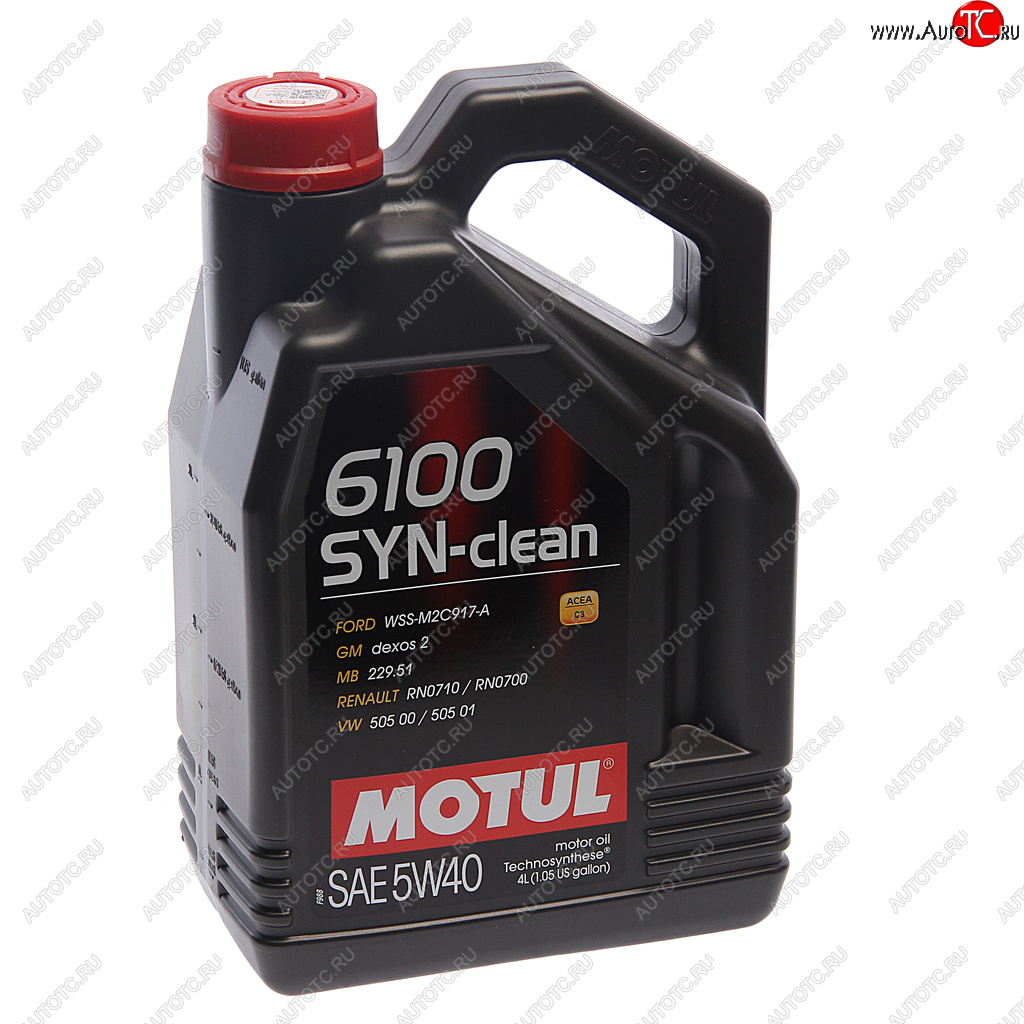 4 199 р. Масло моторное 6100 SYN-CLEAN 5W40 псинт.4л MOTUL MOTUL 111863  с доставкой в г. Пермь