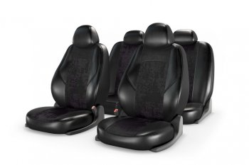 3 499 р. Авточехлы универсальные экокожа-замша черные комплект Ranger Zamsha CARFASHION CARFASHION 11225  с доставкой в г. Пермь. Увеличить фотографию 1