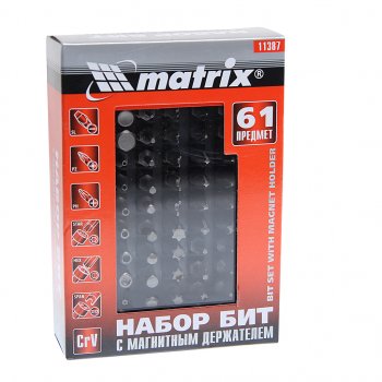 999 р. Набор бит для точной механики 61 предмет MATRIX MATRIX 11387  с доставкой в г. Пермь. Увеличить фотографию 5